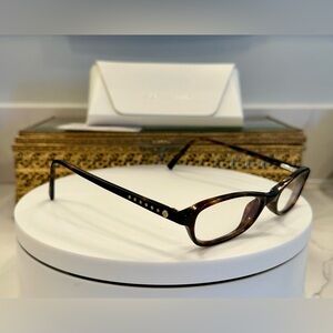 Michael Kors - Rx - Slim Brown/Amber Tortoiseshell Eyeglass Frames w/ MK Case